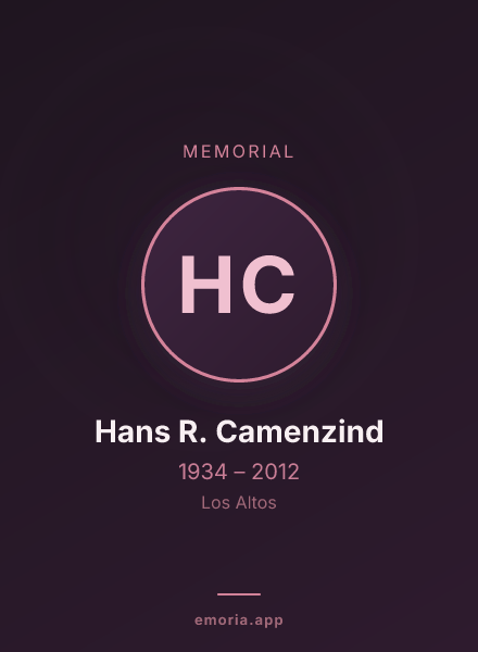 Memorial portrait of Hans R. Camenzind
