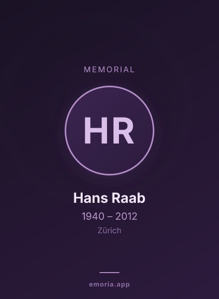 Memorial portrait of Hans Raab