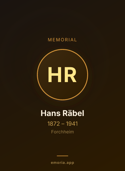 Memorial portrait of Hans Räbel