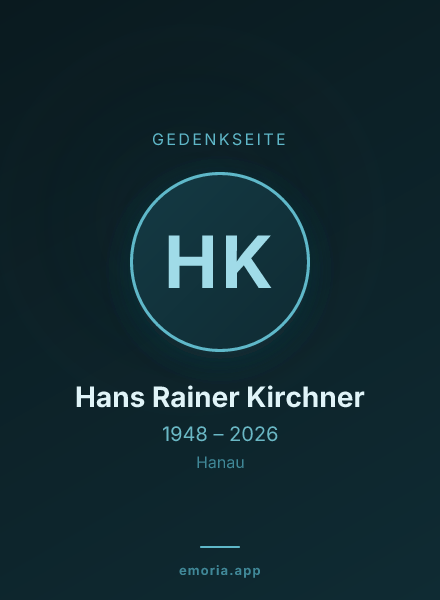 Gedenkportrait von Hans Rainer Kirchner