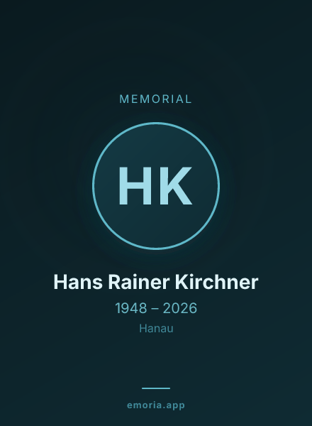 Memorial portrait of Hans Rainer Kirchner