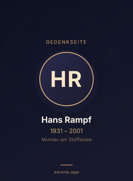 Gedenkportrait von Hans Rampf