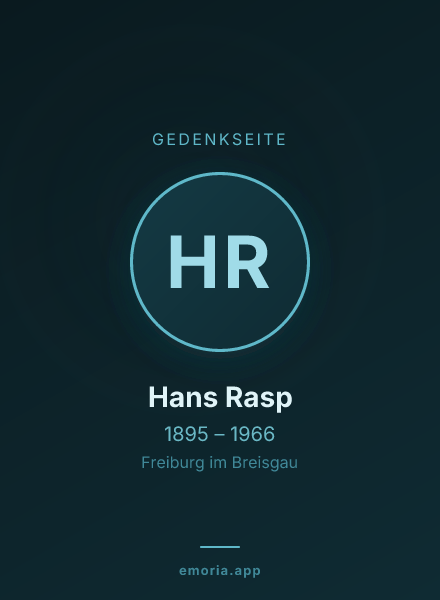 Gedenkportrait von Hans Rasp