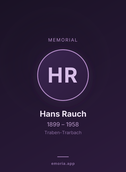 Memorial portrait of Hans Rauch