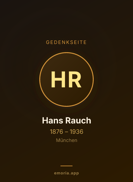 Gedenkportrait von Hans Rauch
