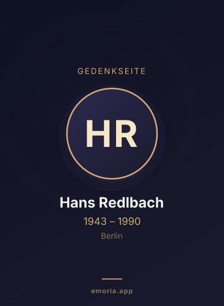 Gedenkportrait von Hans Redlbach