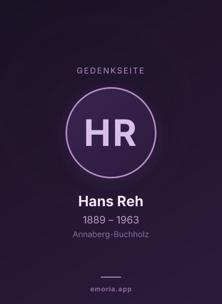 Gedenkportrait von Hans Reh