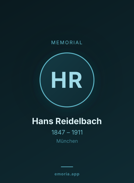 Memorial portrait of Hans Reidelbach