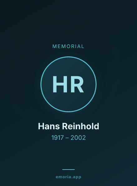 Memorial portrait of Hans Reinhold