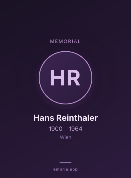 Memorial portrait of Hans Reinthaler