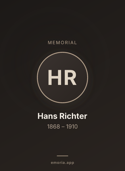 Memorial portrait of Hans Richter