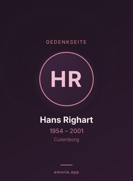 Gedenkportrait von Hans Righart