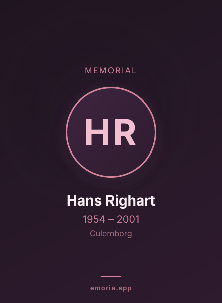 Memorial portrait of Hans Righart