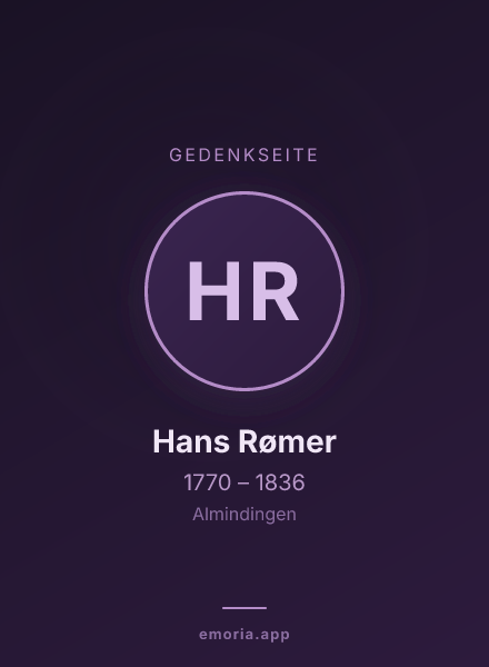 Gedenkportrait von Hans Rømer
