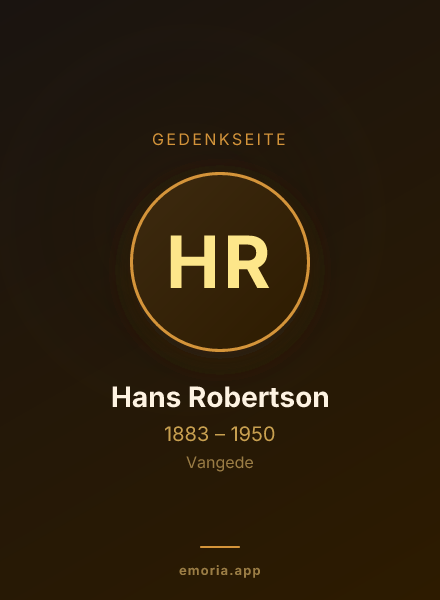 Gedenkportrait von Hans Robertson