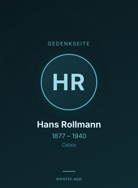 Gedenkportrait von Hans Rollmann