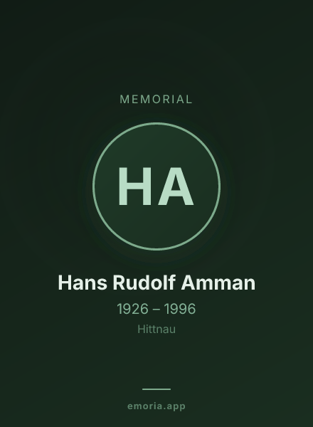 Memorial portrait of Hans Rudolf Amman