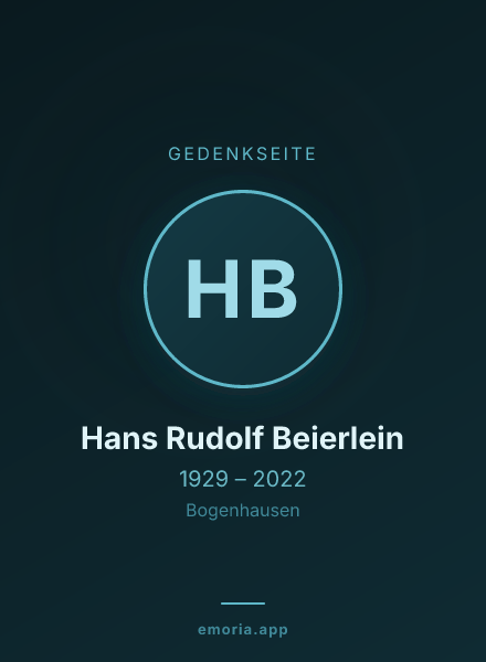 Gedenkportrait von Hans Rudolf Beierlein