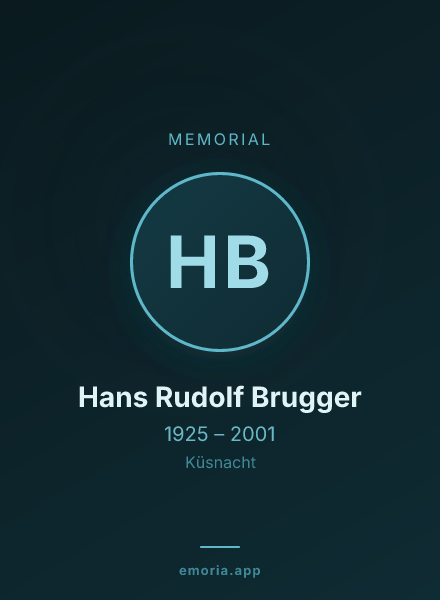 Memorial portrait of Hans Rudolf Brugger