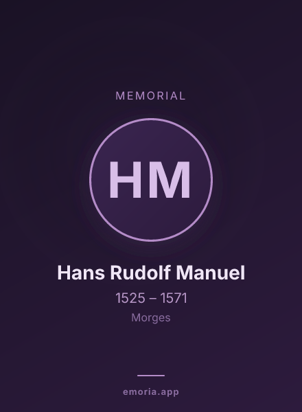 Memorial portrait of Hans Rudolf Manuel
