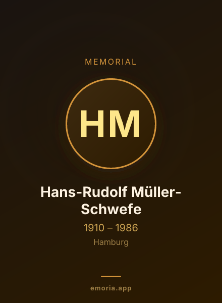 Memorial portrait of Hans-Rudolf Müller-Schwefe