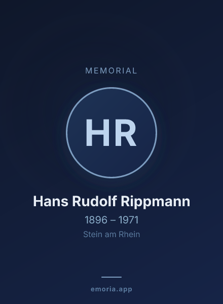 Memorial portrait of Hans Rudolf Rippmann