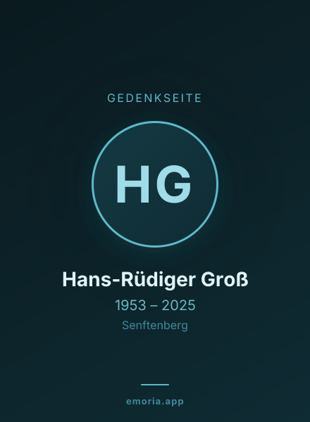 Gedenkportrait von Hans-Rüdiger Groß