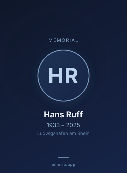 Memorial portrait of Hans Ruff