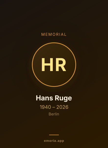 Memorial portrait of Hans Ruge