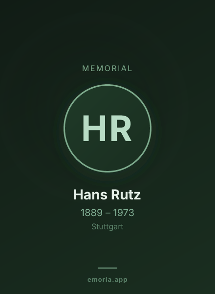 Memorial portrait of Hans Rutz