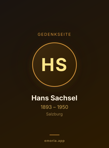 Gedenkportrait von Hans Sachsel