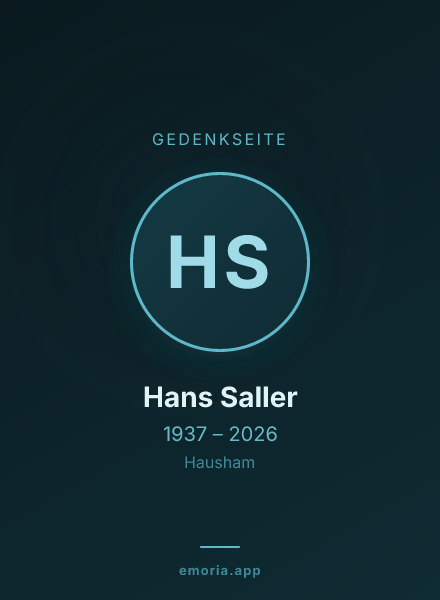 Gedenkportrait von Hans Saller