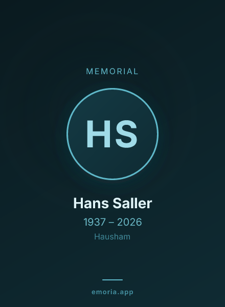 Memorial portrait of Hans Saller