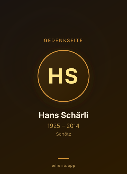 Gedenkportrait von Hans Schärli