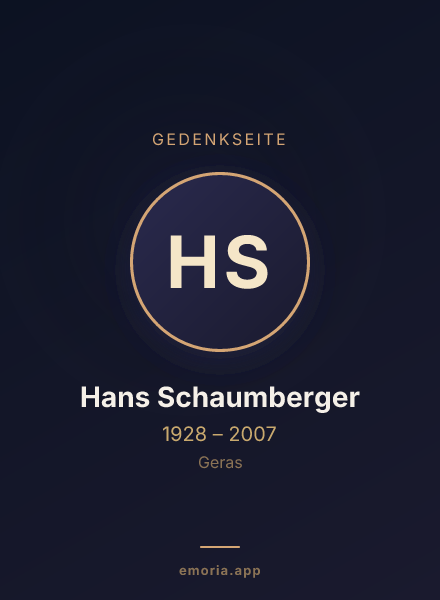 Gedenkportrait von Hans Schaumberger