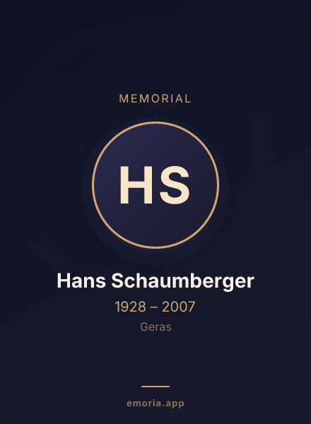 Memorial portrait of Hans Schaumberger