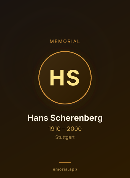 Memorial portrait of Hans Scherenberg