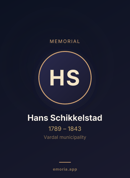 Memorial portrait of Hans Schikkelstad