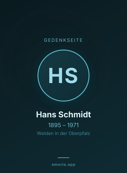 Gedenkportrait von Hans Schmidt