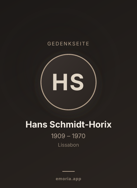 Gedenkportrait von Hans Schmidt-Horix