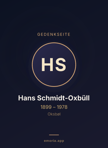 Gedenkportrait von Hans Schmidt-Oxbüll