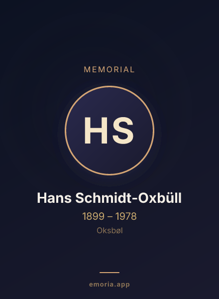Memorial portrait of Hans Schmidt-Oxbüll