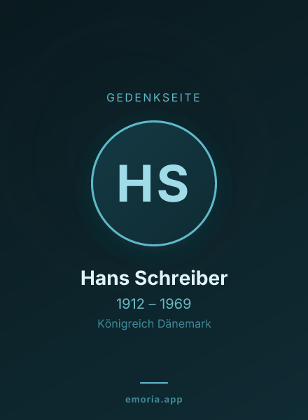 Gedenkportrait von Hans Schreiber