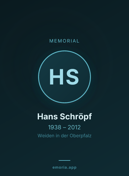 Memorial portrait of Hans Schröpf