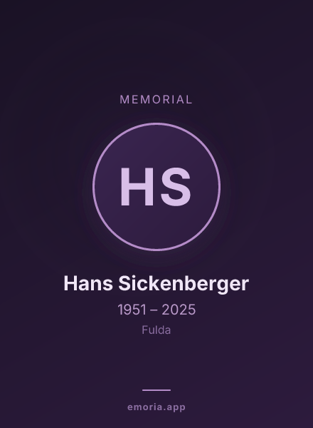 Memorial portrait of Hans Sickenberger