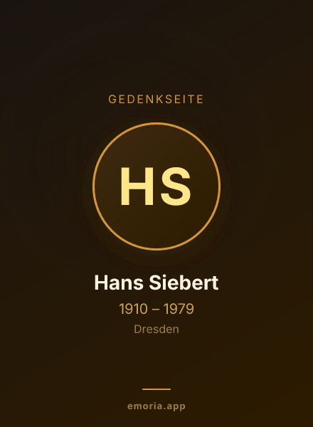 Gedenkportrait von Hans Siebert