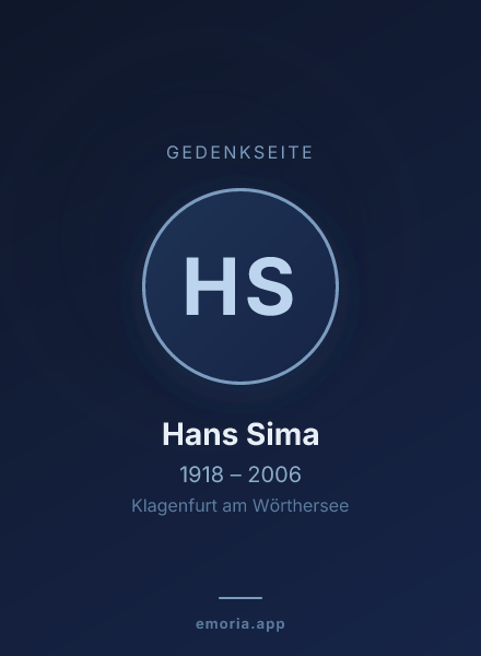 Gedenkportrait von Hans Sima