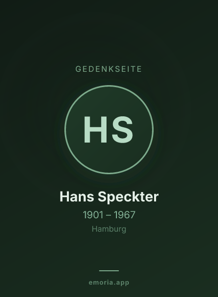 Gedenkportrait von Hans Speckter