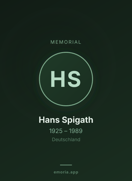Memorial portrait of Hans Spigath