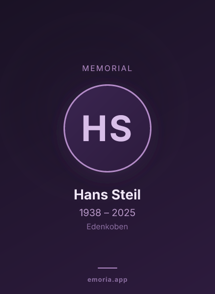 Memorial portrait of Hans Steil